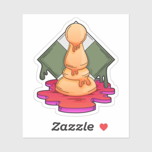 チェス駒ポーン シール (シート)