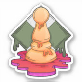 チェス駒ポーン シール (正面)