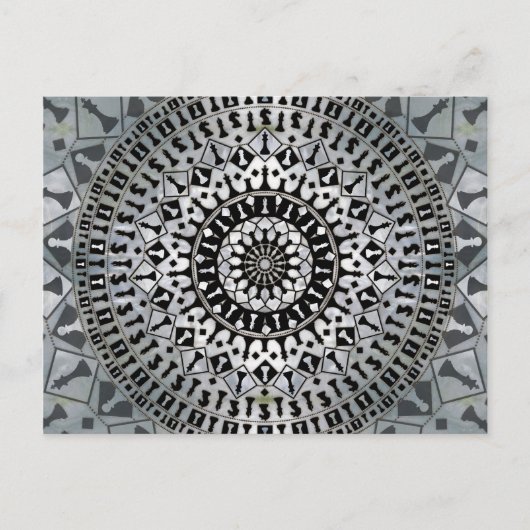 チェス駒マンダラ ポストカード (正面)