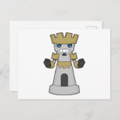 チェス駒ルークチェス ポストカード (正面/裏面)