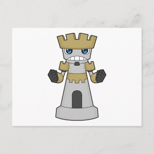 チェス駒ルークチェス ポストカード (正面)