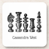 チェス駒ヴィンテージアート コースター (正面)