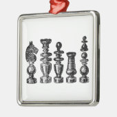 チェス駒ヴィンテージアート メタルオーナメント (左)