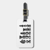 チェス駒ヴィンテージアート ラゲッジタグ (正面縦)