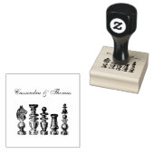 チェス駒ヴィンテージアート ラバースタンプ (押印)