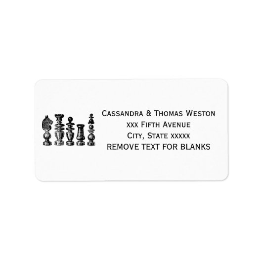 チェス駒ヴィンテージアート ラベル (正面)