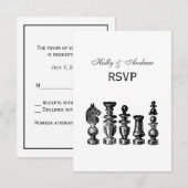 チェス駒ヴィンテージアート 出欠カード (正面/裏面)