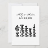 チェス駒ヴィンテージアート 招待状 (正面)