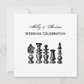 チェス駒ヴィンテージアート 招待状 (正面)