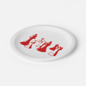 チェス駒ヴィンテージアート#2赤 ペーパープレート (アングル)