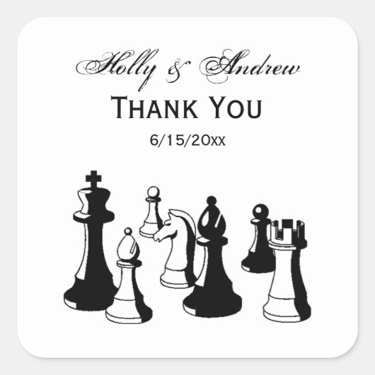 チェス駒ヴィンテージアート#2 スクエアシール (正面)