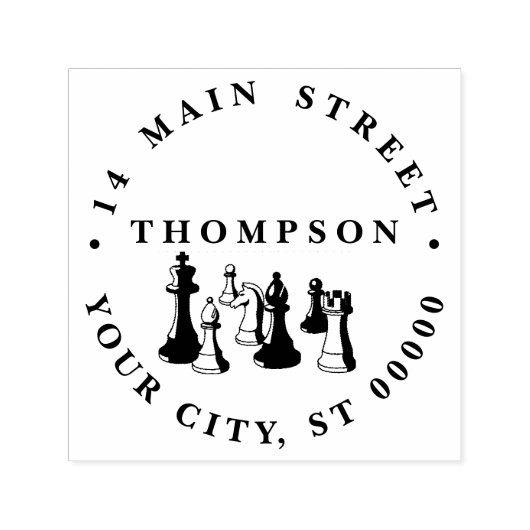 チェス駒ヴィンテージアート#2 セルフインキングスタンプ (デザイン)