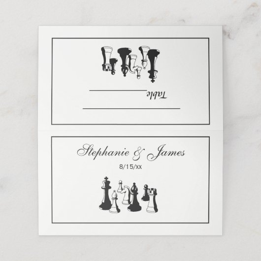 チェス駒ヴィンテージアート#2 プレイスカード (外部開封)