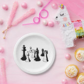 チェス駒ヴィンテージアート#2 ペーパープレート (パーティー)