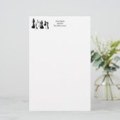 チェス駒ヴィンテージアート#2 便箋 (スタンド正面)