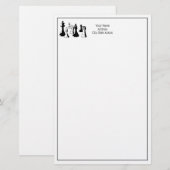 チェス駒ヴィンテージアート#2 便箋 (正面/裏面)