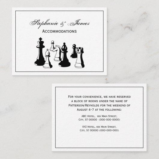 チェス駒ヴィンテージアート#2 名刺 (正面/裏面)