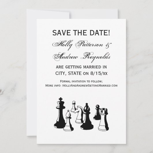 チェス駒ヴィンテージアート#2 招待状 (正面)