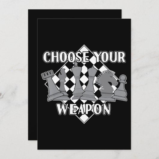 チェス駒戦略チェスプレーヤーを贈る シーズンカード (正面/裏面)