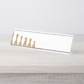 チェス駒盤ゲーム デスクネームプレート (正面)