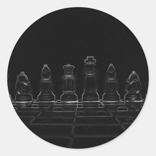 チェス駒 ラウンドシール (正面)