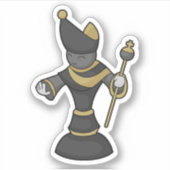 チェス駒Bishopスタッフチェス シール (正面)