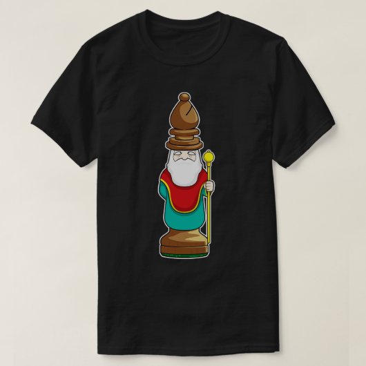チェス駒Bishopチェス1 Tシャツ (デザイン正面)