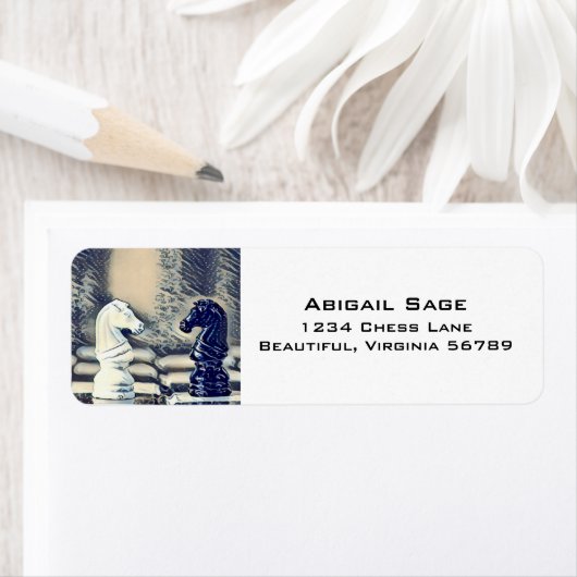 チェス騎士団の波日本のアドレス ラベル (インサイチュ)