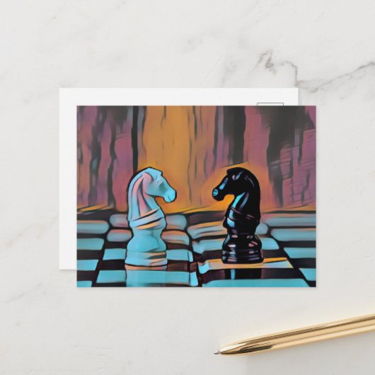 チェス騎士団ポップ・アートの術 ポストカード (正面/裏面インサイチュ)