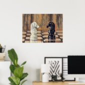 チェス騎士将棋盤 ポスター (ホームオフィス)