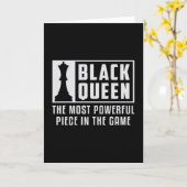 チェス黒女王チェス盤(チェックメイト盤)贈答 カード (黄色い花)