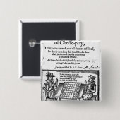 チェス1614年の有名なゲーム 缶バッジ (正面&裏面)