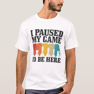 チェス おもしろい ポーズ中のゲーム レトロ Tシャツ