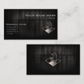 チェス; クールな黒 名刺 (正面/裏面)