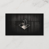 チェス; クールな黒 名刺 (裏面)
