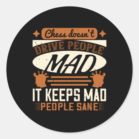 チェス – チェスの保不機嫌の人々正味 ラウンドシール (正面)