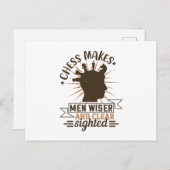 チェス – チェスは男性をより賢くする ポストカード (正面/裏面)