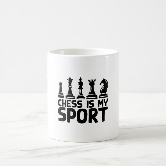 チェス – チェスは私のスポーツ コーヒーマグカップ (中央)