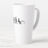 チェス – チェスプレーヤーの進化 カフェラテマグ (右アングル)