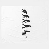 チェス – チェスプレーヤーの進化 フリースブランケット (正面(横))