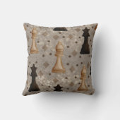 チェス、チェス駒、キング写真 クッション (裏面)