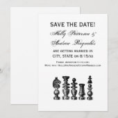 チェス ピース ヴィンテージ アート 招待状 (正面/裏面)