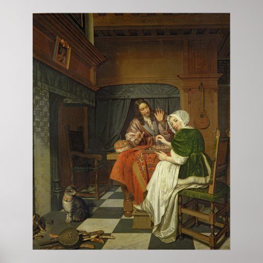 チェス・プレーヤー， c.1670 ポスター (正面)