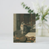 チェス・プレーヤー， c.1670 ポストカード (スタンド正面)