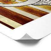 チェス&ボウヴィンテージ素朴孔雀イラストレーション ポスター (角)