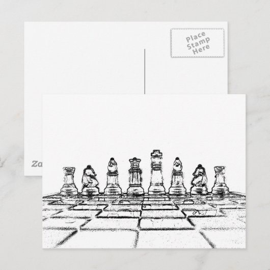 チェス ポストカード (正面/裏面)