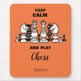 チェス マウスパッド ギフト メンズ Keep Calm and Play Chess