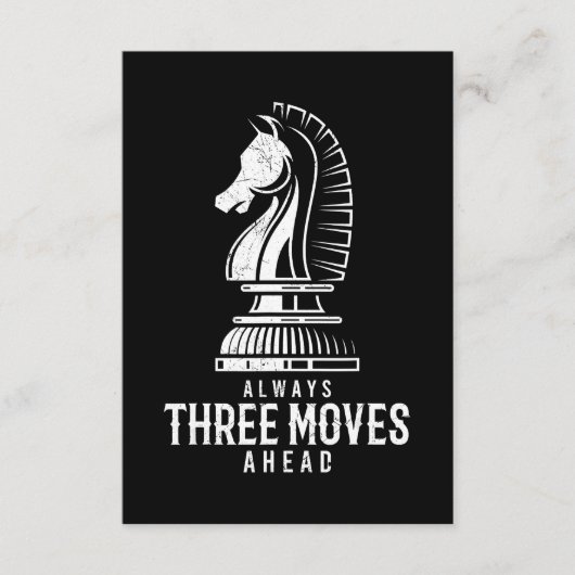チェス·マット·ゲーム·チェス·ピースの3手先 エンクロージャーカード (正面)