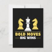 チェス - 大胆な一手で大きな勝利を ノートカード (正面)