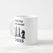 チェス 次の一手に注目 チェス コーヒーマグカップ (正面左)